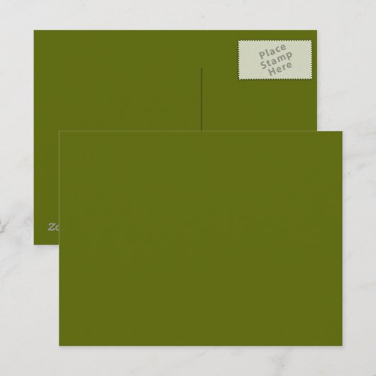 Olijfgroen Briefkaart (Voorkant / Achterkant)