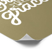 Olijfgroen Christelijke genade op genade Poster (Hoek)