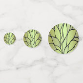 Olijfgroen creatief bladpatroon confetti (Voorkanten)