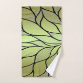 Olijfgroen creatief verlofpatroon bad handdoek (Handdoek)