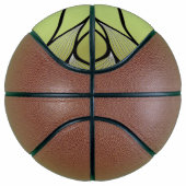 Olijfgroen creatief verlofpatroon basketbal (Rechts)