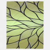 Olijfgroen creatief verlofpatroon fleece deken (Voorkant)