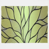 Olijfgroen creatief verlofpatroon fleece deken (Voorkant (Horizontaal))