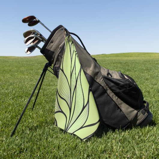 Olijfgroen creatief verlofpatroon golfhanddoek (Groen)