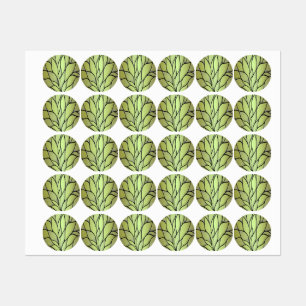 Olijfgroen creatief verlofpatroon labels