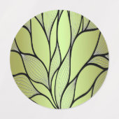 Olijfgroen creatief verlofpatroon labels (Design 2)