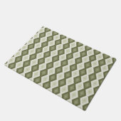 Olijfgroen diamantpatroon deurmat (Schuin)