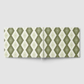 Olijfgroen diamantpatroon gastenboek (Volledig)