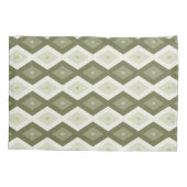 Olijfgroen diamantpatroon kussensloop (Achterkant)