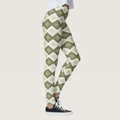 Olijfgroen diamantpatroon leggings (Rechts)