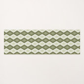 Olijfgroen diamantpatroon yogamat (Achterkant (horizontaal))