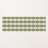 Olijfgroen diamantpatroon yogamat (Voorkant (horizontaal))