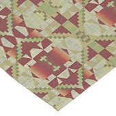 Olijfgroen Donkerrood Sinaasappel Oker Bruin Triba Lange Tafelloper (Hoek)