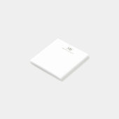 Olijfgroen Eenvoudig Elegant Modern Monogram Post-it® Notes (Schuin)