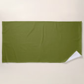 Olijfgroen effen kleur strandlaken (Voorkant)
