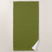 Olijfgroen effen kleur strandlaken (Voorkant)