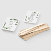 Olijfgroen Elegant Bloemen Trouwprogramma Handwaaier (Niet-gemonteerd)