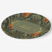 Olijfgroen Elegante   Bruid Papieren Bordje (Gekanteld)