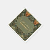 Olijfgroen Elegante   Bruid Servet (Hoek)