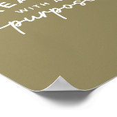 Olijfgroen Elegante Christelijke Quote Poster (Hoek)