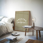 Olijfgroen Elegante Christelijke Quote Poster