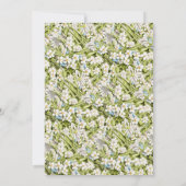 Olijfgroen | Elegante  Tea Birthday Brunch Kaart (Achterkant)