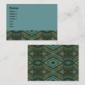 Olijfgroen en Blauwgroen patroon Visitekaartje (Voorkant / Achterkant)