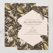 Olijfgroen- en crèmekleurige olifantenbruiloft kaart (Voorkant / Achterkant)