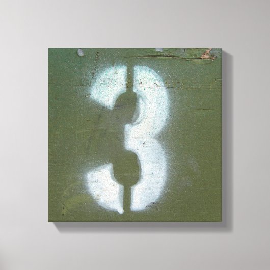 Olijfgroen en drie canvas afdruk (Voorkant)