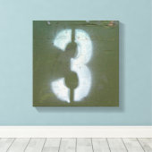 Olijfgroen en drie canvas afdruk (Insitu (Houten vloer))