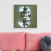 Olijfgroen en drie, kalm houden canvas afdruk (Insitu (Woonkamer))