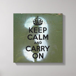 Olijfgroen en drie, kalm houden canvas afdruk