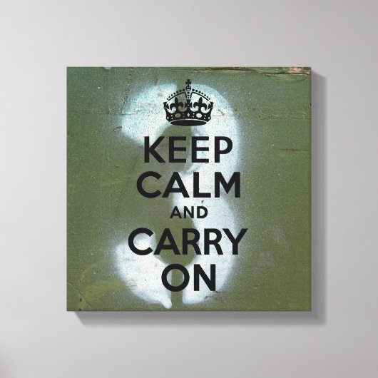 Olijfgroen en drie, kalm houden canvas afdruk (Voorkant)