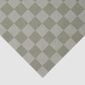 Olijfgroen en grijs geruit patroonontwerp tissuepapier (Detail)
