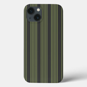 Olijfgroen en houtskool met vijf strepen Case-Mate iPhone case