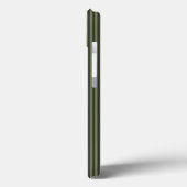 Olijfgroen en houtskool met vijf strepen Case-Mate iPhone case (Achterkant / Links)
