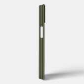Olijfgroen en houtskool met vijf strepen Case-Mate iPhone case (Achterkant / Rechts)