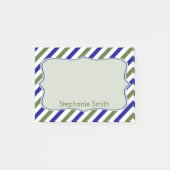 Olijfgroen en marineblauw blikstrips post-it® notes (Voorkant)