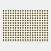 Olijfgroen en oude kant Polka Dots en Stripes Inpakpapier Vel (Voorkant)