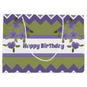 Olijfgroen en Paars drijfveer Groot Cadeauzakje (Achterkant)