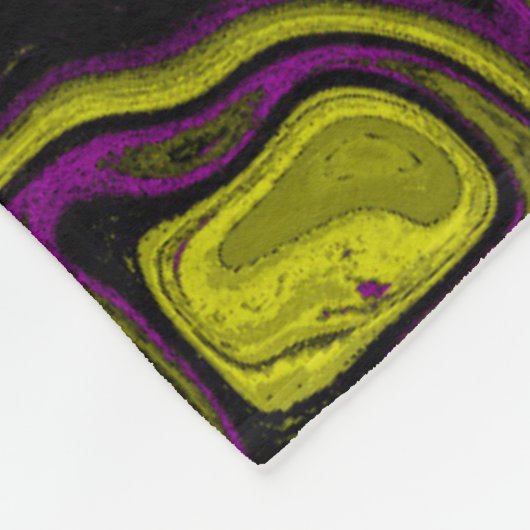 Olijfgroen en Paarse vuursteen Fleece Deken (Hoek)