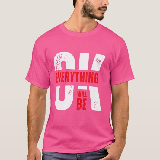 Olijfgroen en rood Graphic T-shirt (Voorkant)