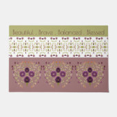 Olijfgroen en Roos Deurmat (Voorkant)