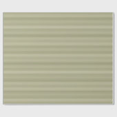 Olijfgroen en Tan Thin Stripes Cadeaupapier (Vlak)