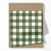 Olijfgroen en wit buffelplaidpatroon stof