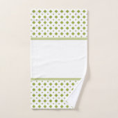 Olijfgroen en wit diamantpatroon bad handdoek (Handdoek)