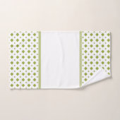 Olijfgroen en wit diamantpatroon bad handdoek (Handdoek)
