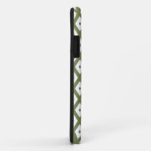 Olijfgroen en wit diamantpatroon Case-Mate iPhone case (Achterkant/rechts)