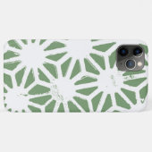 Olijfgroen en wit geometrisch patroon Case-Mate iPhone case (Achterkant (horizontaal))