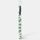 Olijfgroen en wit geometrisch patroon Case-Mate iPhone case (Achterkant/links)